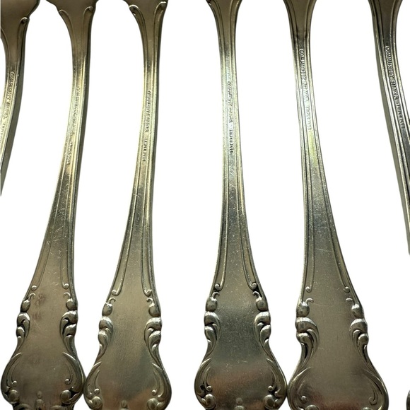 Community Silver Triple Plus Avalon Lot of 7 Dinner Forks 7 inch Silverware - Picture 5 of 6